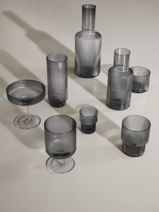 Ferm Living: Small Ripple carafe set - Grey - ecraft_2 | Luisa Via Roma
