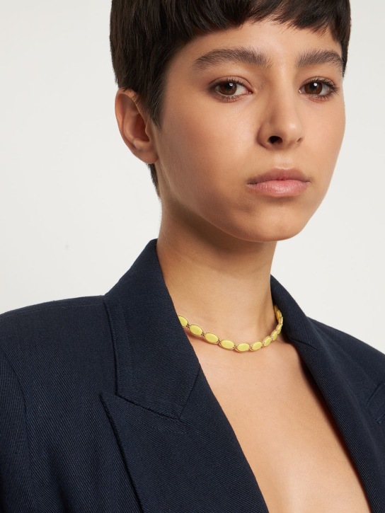 Isabel Marant: Sweets collar necklace - Yellow/Beige - women_1 | Luisa Via Roma