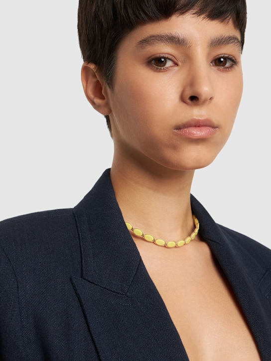 Isabel Marant: Sweets collar necklace - Yellow/Beige - women_1 | Luisa Via Roma