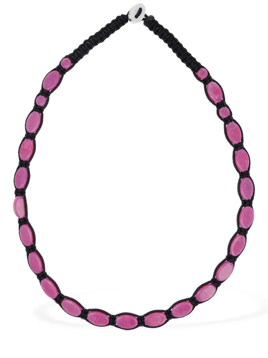 Isabel Marant: Sweets collar necklace - Fuşya/Siyah - women_0 | Luisa Via Roma
