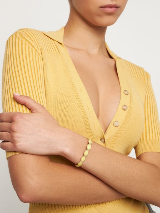 Isabel Marant: Sweets chain bracelet - Yellow/Beige - women_1 | Luisa Via Roma