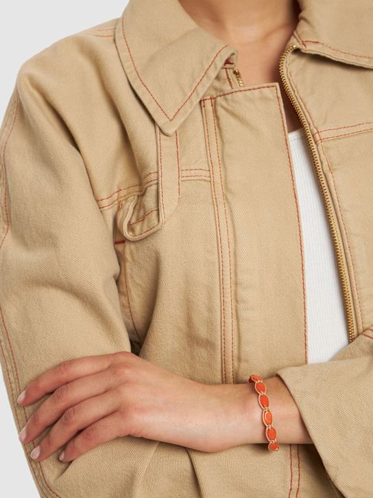 Isabel Marant: Sweets chain bracelet - Orange/Beige - women_1 | Luisa Via Roma