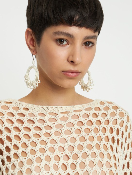 Isabel Marant: Talasi drop earrings - Ecru - women_1 | Luisa Via Roma