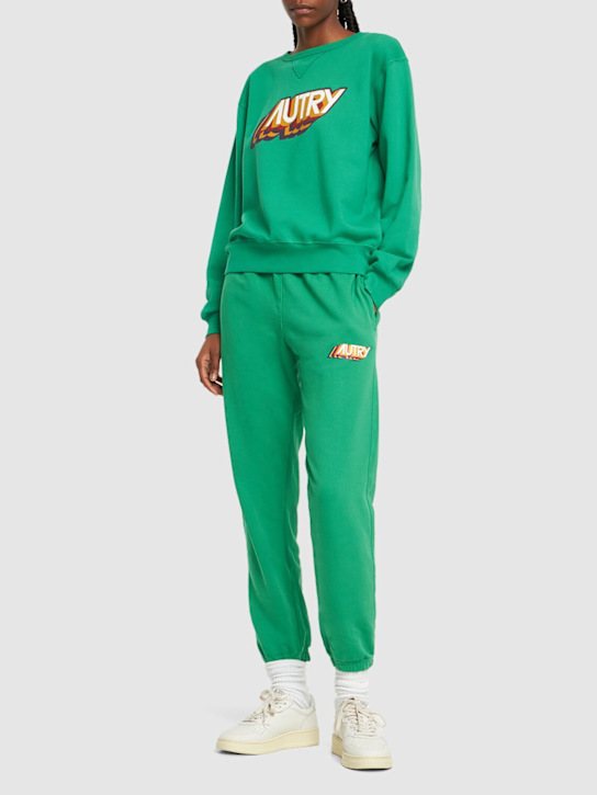 Autry: Aerobic print sweatshirt - Green - women_1 | Luisa Via Roma