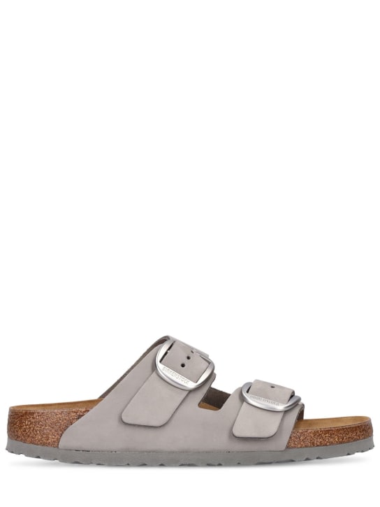 BIRKENSTOCK: Arizona Big Buckle nubuck sandals - Grey - women_0 | Luisa Via Roma