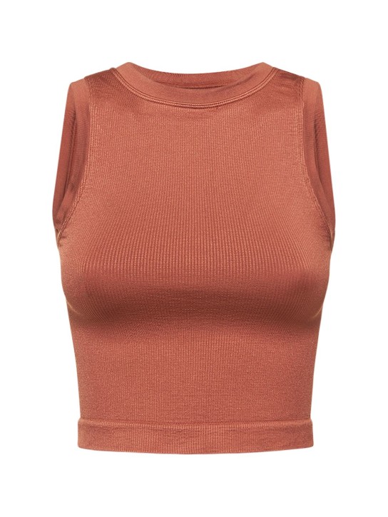 Prism Squared: Luminous ribbed tank top - women_0 | Luisa Via Roma