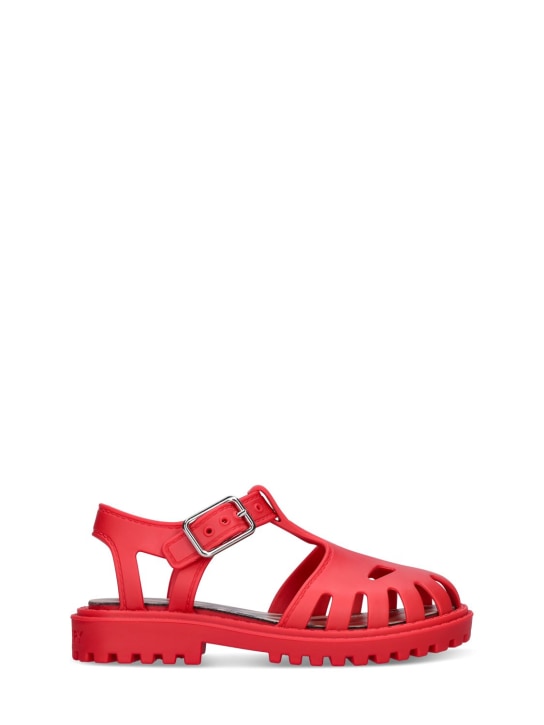 Burberry: Rubber sandals - Red - kids-girls_0 | Luisa Via Roma