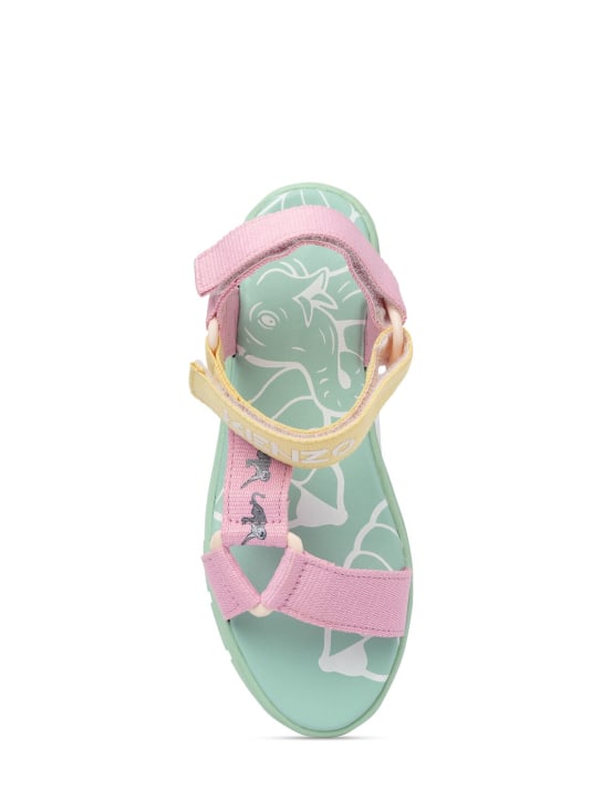 Kenzo Kids: Sandali color block con logo - Multicolore - kids-girls_1 | Luisa Via Roma