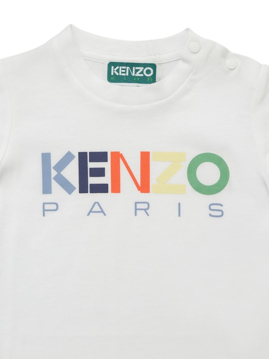 Kenzo Kids: Camiseta de algodón con logo estampado - kids-boys_1 | Luisa Via Roma