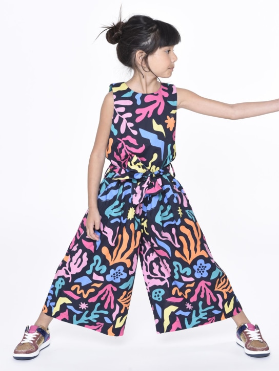 Marc Jacobs: All over print poplin jumpsuit - Black/Multi - kids-girls_1 | Luisa Via Roma