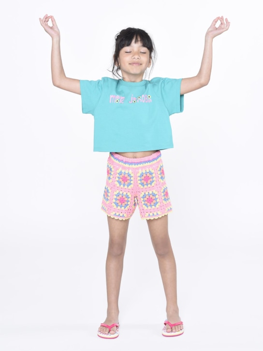 Marc Jacobs: Shorts crochet color block - Multicolore - kids-girls_1 | Luisa Via Roma