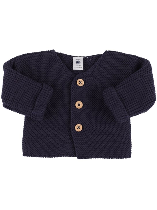 Petit Bateau: Cotton tricot knit cardigan - kids-girls_0 | Luisa Via Roma