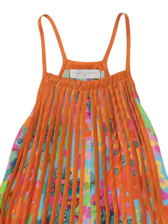Stella McCartney Kids: プリーツキュプロワンピース - マルチカラー - kids-girls_1 | Luisa Via Roma