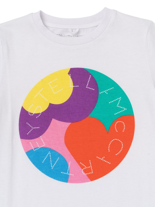 Stella McCartney Kids: T-SHIRT AUS BIO-BAUMWOLLE MIT DRUCK - Weiß - kids-girls_1 | Luisa Via Roma