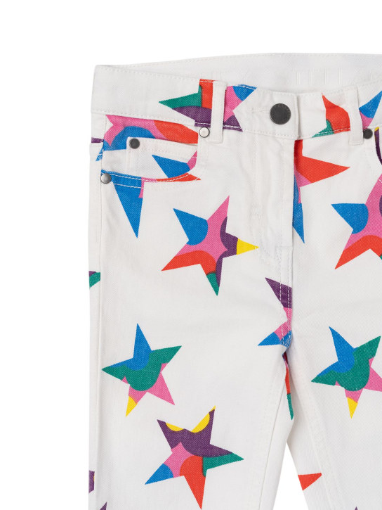 Stella McCartney Kids: Jeans de denim de algodón orgánico - Blanco/Multi - kids-girls_1 | Luisa Via Roma