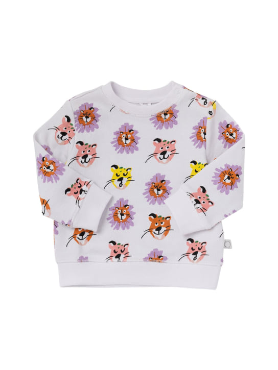 Stella McCartney Kids: 有机棉卫衣&运动裤 - 白色/多色 - kids-girls_1 | Luisa Via Roma