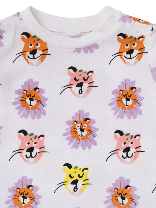 Stella McCartney Kids: Robe en coton biologique imprimé - Blanc/Multi - kids-girls_1 | Luisa Via Roma