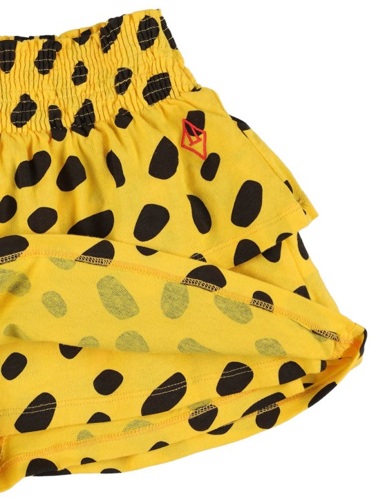 The Animals Observatory: Jupe en coton imprimé guépard - Jaune/Noir - kids-girls_1 | Luisa Via Roma