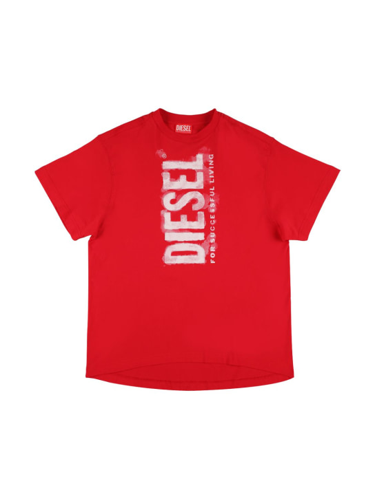 Diesel Kids: コットンジャージーワンピース - レッド - kids-girls_0 | Luisa Via Roma