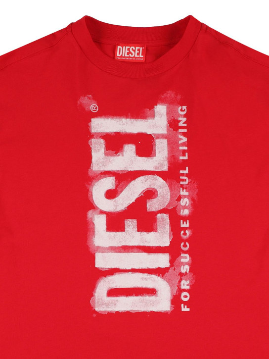 Diesel Kids: コットンジャージーワンピース - レッド - kids-girls_1 | Luisa Via Roma