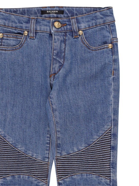 Balmain: JEANS AUS STRETCH-BIO-BAUMWOLLDENIM - Denim - kids-girls_1 | Luisa Via Roma