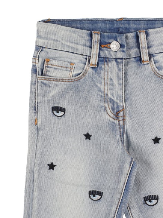 Chiara Ferragni: Jean effet denim à logo brodé - Denim - kids-girls_1 | Luisa Via Roma