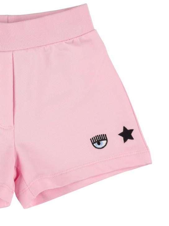 Chiara Ferragni: Sweatshorts mit aufgesticktem Auge und Stern - Rosa - kids-girls_1 | Luisa Via Roma