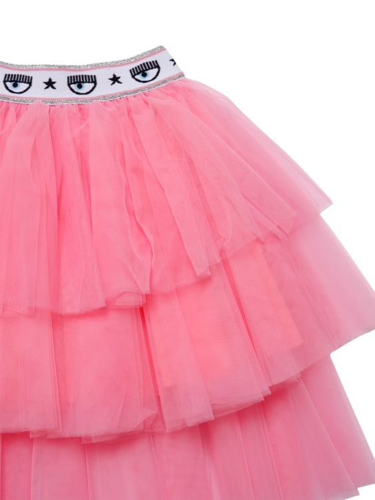 Chiara Ferragni: Logomania チュールスカート - ダークピンク - kids-girls_1 | Luisa Via Roma