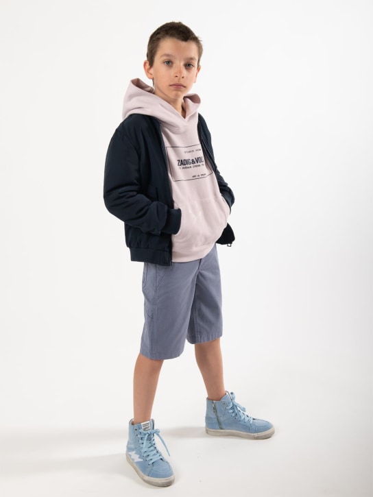 Zadig&Voltaire: Sneaker aus Baumwolldenim mit Reißverschluss - Denim - kids-girls_1 | Luisa Via Roma