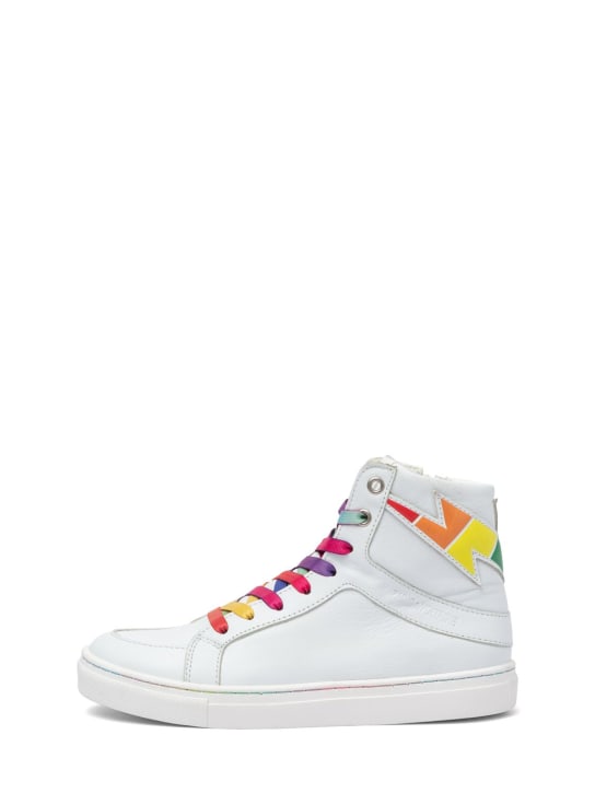 Zadig&Voltaire: SNEAKERS AUS LEDER MIT ZIPPER - Weiß - kids-boys_0 | Luisa Via Roma