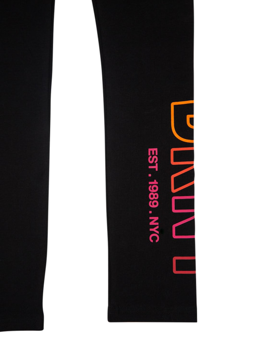 DKNY: コットンレギンス - ブラック - kids-girls_1 | Luisa Via Roma