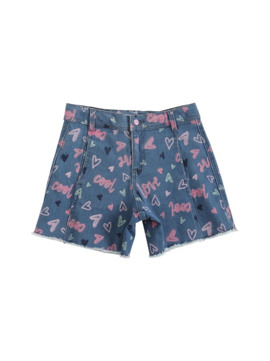 Stretch cotton denim shorts Billieblush Girls Luisaviaroma