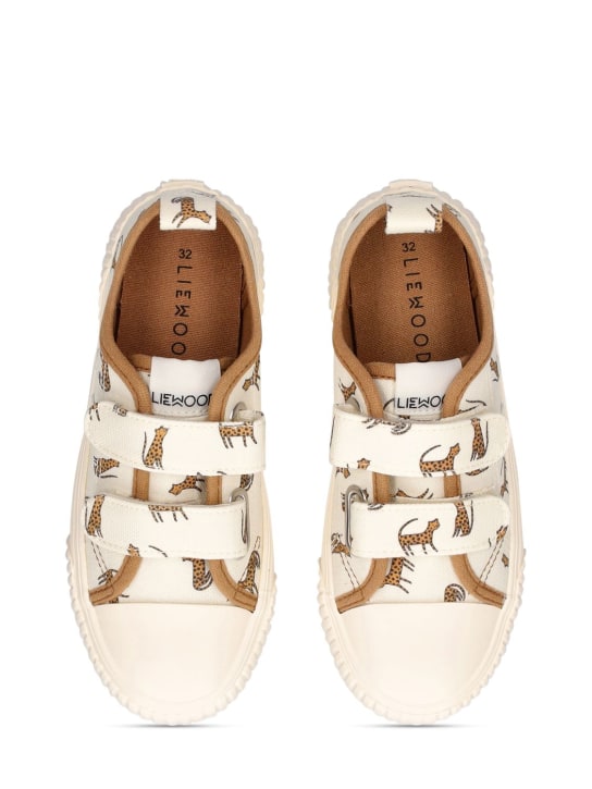 Liewood: コットンキャンバススニーカー - オフホワイト - kids-girls_1 | Luisa Via Roma