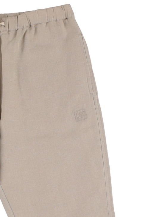 Liewood: Shorts de algodón y lino - Beige - kids-boys_1 | Luisa Via Roma