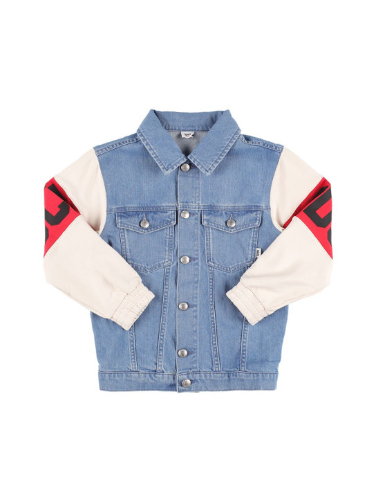 Cotton denim & sweat sleeves jacket - Gcds - Girls | Luisaviaroma