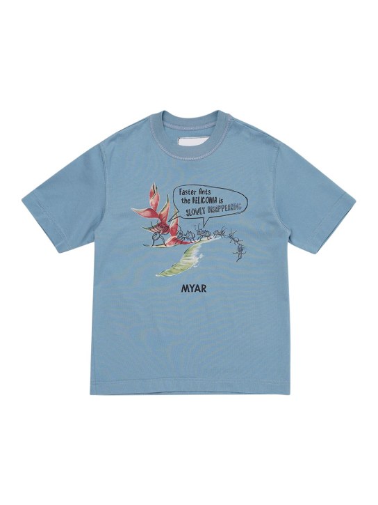 Myar: T-SHIRT AUS RECYCELTER BAUMWOLLE - Hellblau - kids-girls_0 | Luisa Via Roma