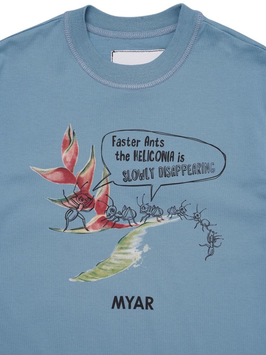 Myar: T-SHIRT AUS RECYCELTER BAUMWOLLE - Hellblau - kids-girls_1 | Luisa Via Roma