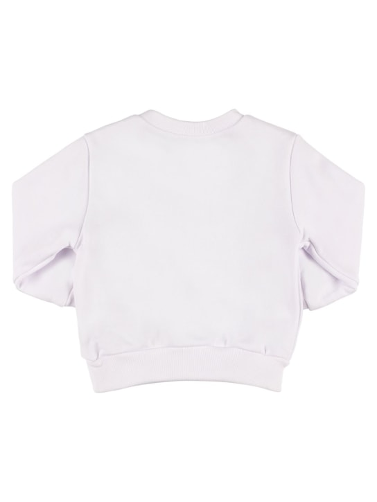 Dsquared2: Logo print cotton sweatshirt - White - kids-boys_2 | Luisa Via Roma