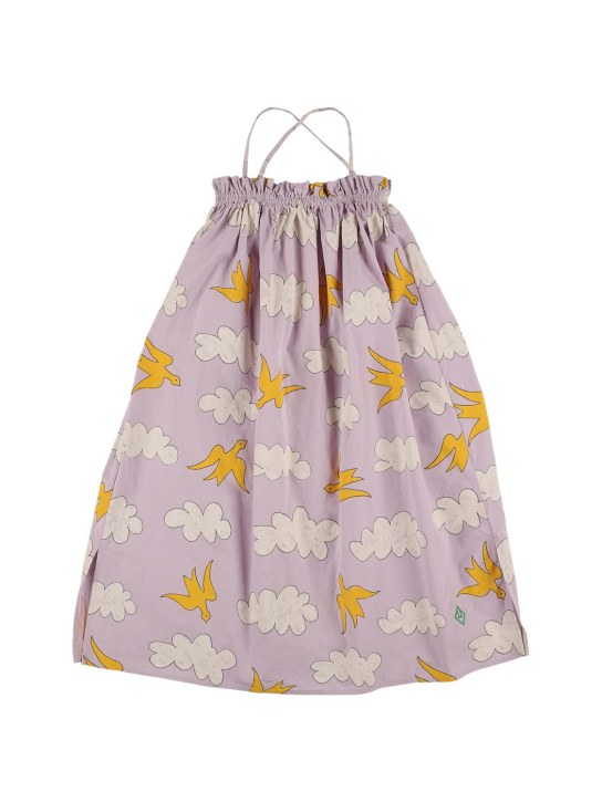The Animals Observatory: Vestido de algodón estampado - Púrpura Claro - kids-girls_0 | Luisa Via Roma