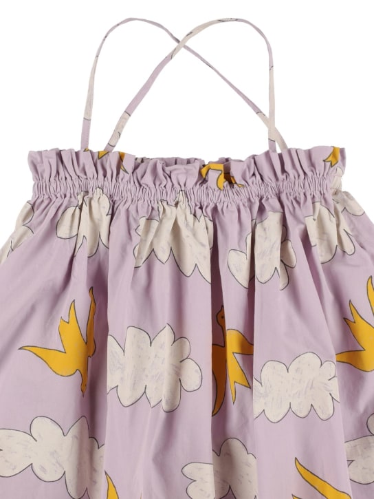 The Animals Observatory: Vestido de algodón estampado - Púrpura Claro - kids-girls_1 | Luisa Via Roma