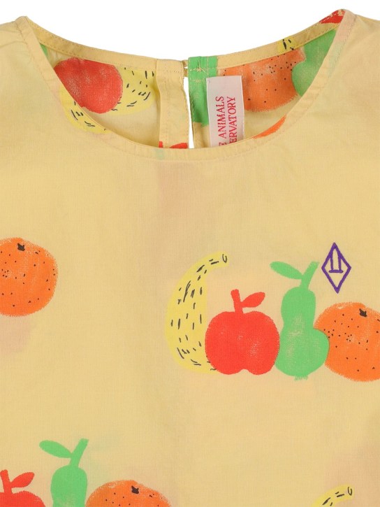 The Animals Observatory: Crop top in cotone con stampa - Giallo - kids-girls_1 | Luisa Via Roma