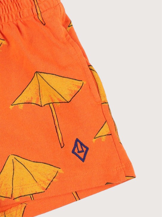 The Animals Observatory: Shorts de jersey de algodón estampado - Naranja - kids-girls_1 | Luisa Via Roma