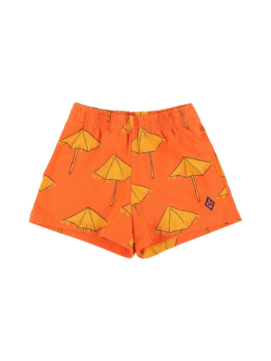The Animals Observatory: Shorts de jersey de algodón estampado - Naranja - kids-girls_0 | Luisa Via Roma