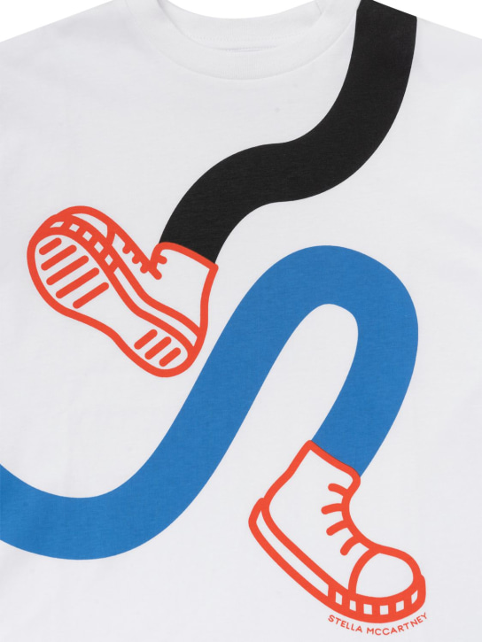 Stella McCartney Kids: Camiseta de algodón orgánico estampado - Blanco - kids-girls_1 | Luisa Via Roma