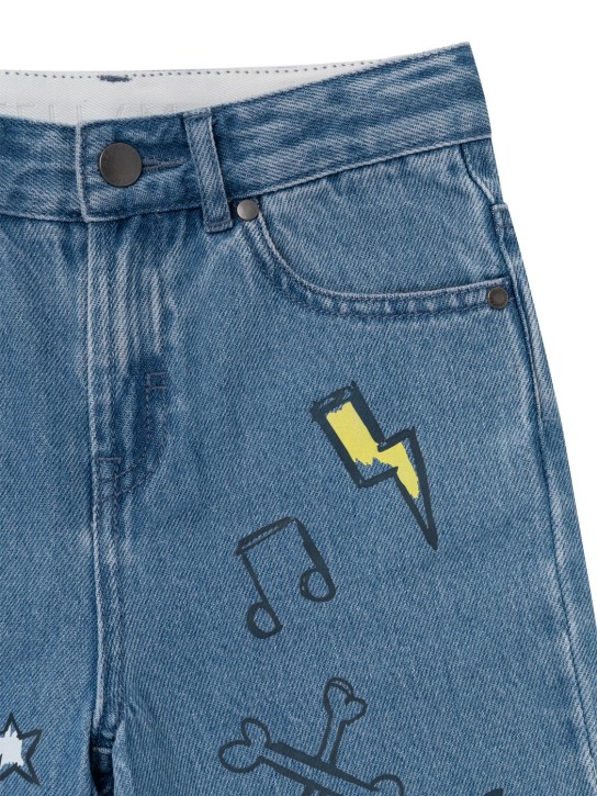 Stella McCartney Kids: オーガニックコットンデニムショートパンツ - デニム - kids-girls_1 | Luisa Via Roma