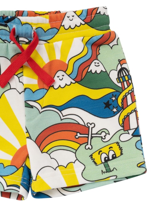 Stella McCartney Kids: Short en coton biologique imprimé - Multicolore - kids-boys_1 | Luisa Via Roma