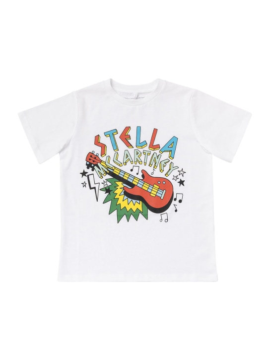 Stella McCartney Kids: オーガニックシーコットンTシャツ - ホワイト - kids-girls_0 | Luisa Via Roma