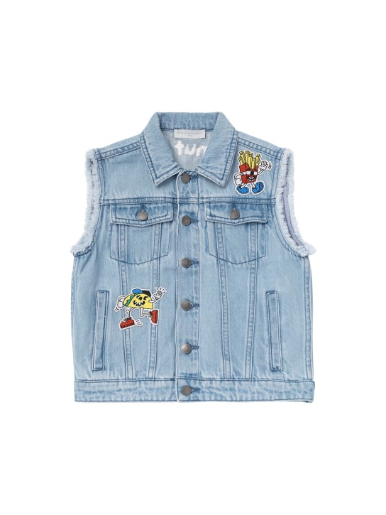 Stella McCartney Kids: WESTE AUS BIO-BAUMWOLLDENIM MIT PATCHES - Denim - kids-boys_0 | Luisa Via Roma