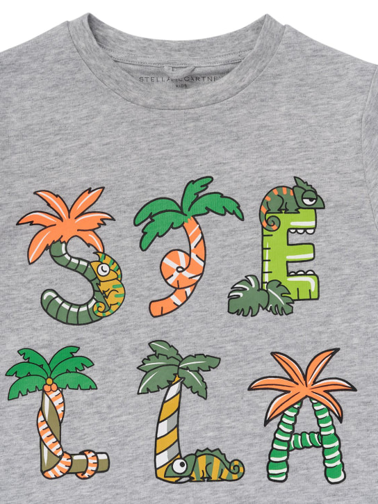 Stella McCartney Kids: T-SHIRT AUS BIO-BAUMWOLLE MIT DRUCK - Grau - kids-boys_1 | Luisa Via Roma