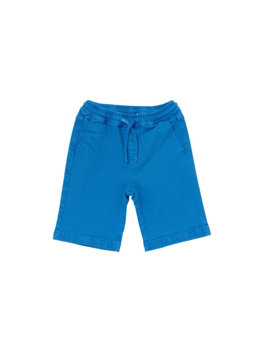Stella McCartney Kids: Organic cotton blend shorts - Blue - kids-boys_0 | Luisa Via Roma